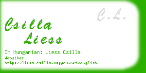 csilla liess business card